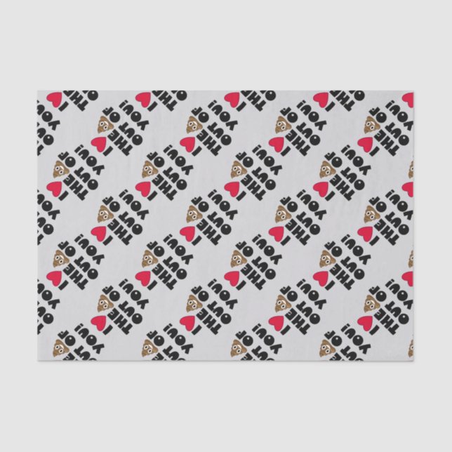 Heart The Poop EMoji Tissue Paper (Front)