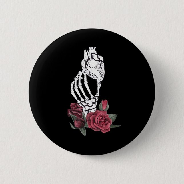 Heart The Skeleton's Hand Classic 6 Cm Round Badge (Front)
