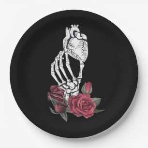 Heart The Skeleton's Hand Classic Paper Plate