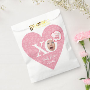 Heart theme 1st birthday party favour bag