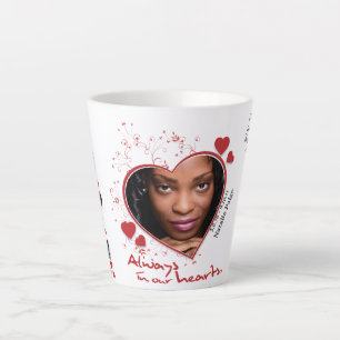 Heart-themed Memorial Keepsake Latte Mug