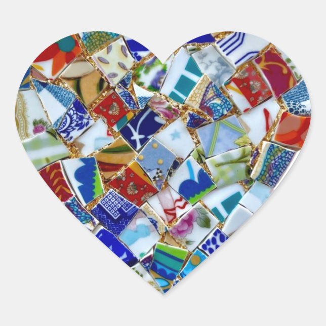 Heart Tile Art Stickers (Front)