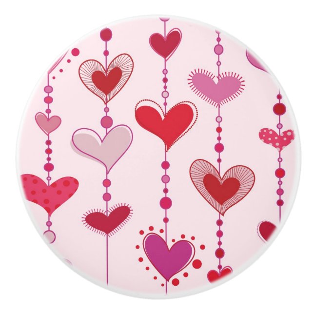 Heart Tiles Ceramic Knob (Front)