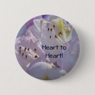 Heart to Heart! buttons Pink Rhodies Flowers