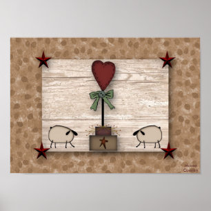 Heart Topiary Poster