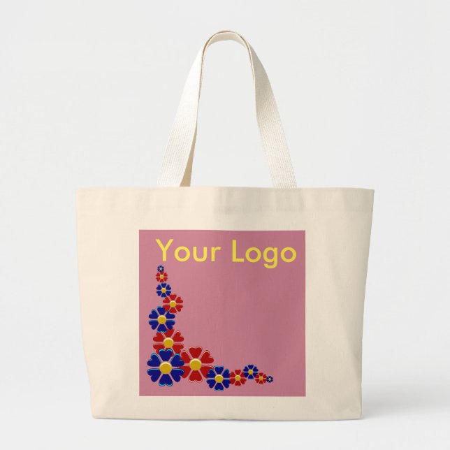 Heart Tote Bag with Logo Space (Front)