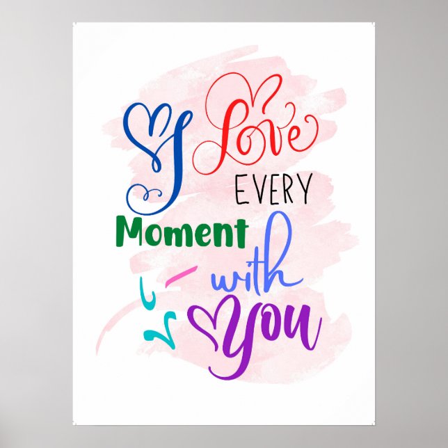 Heart Touching True Love Quotes Romantic Wall Art  (Front)