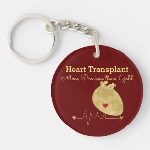 Heart Transplant More Precious Than Gold Key Ring