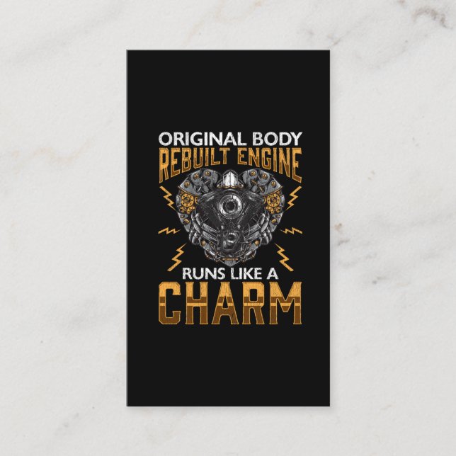 Heart Transplant Rebuilt Engine Bypass Surgery Business Card (Front)