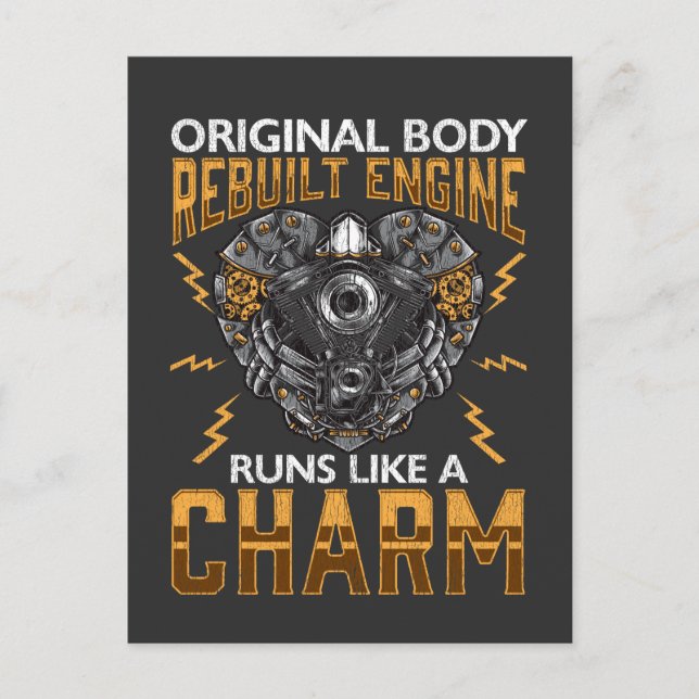 Heart Transplant Rebuilt Engine Bypass Surgery Postcard (Front)