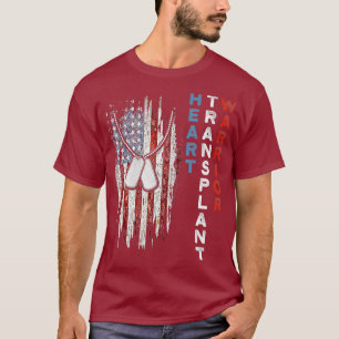 Heart Transplant Recipient Heart Flag US Surgery T-Shirt