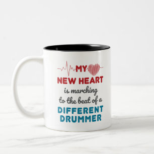 Heart Transplant Recipient New Heart Beat Two-Tone Coffee Mug