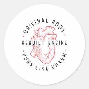 Heart Transplant Recovery Heart Disease Heart Atta Classic Round Sticker
