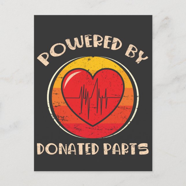 Heart Transplant Surgery Organ Recipient Survivor Postcard (Front)