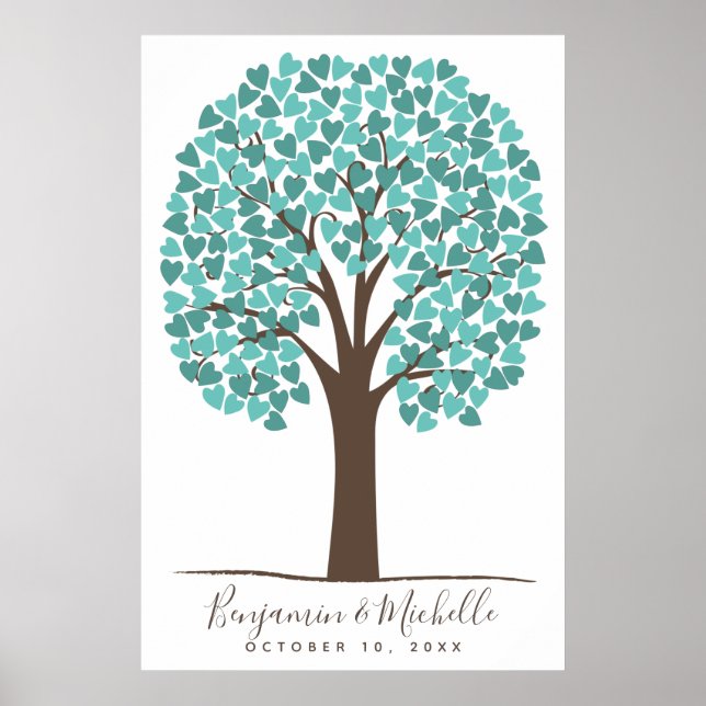 Heart Tree - 200 Signature Guest Book Alternative (Front)