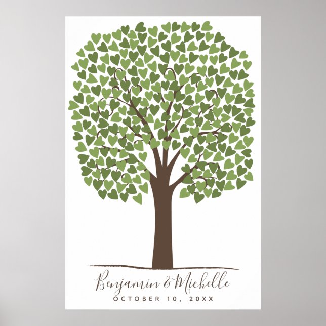 Heart Tree - 250 Signature Guest Book Alternative (Front)
