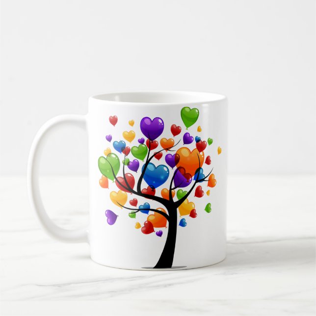 Heart Tree Ceramic Coffee Mug ⭐ (Left)