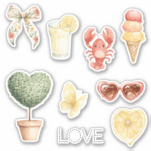 Heart Tree Love Lemon Butterfly Ice Cream Cone