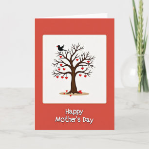 Heart Tree Mothers Day Greeting Card