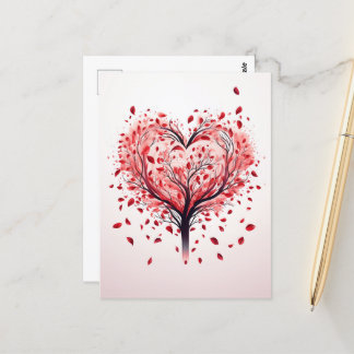 Heart tree postcard