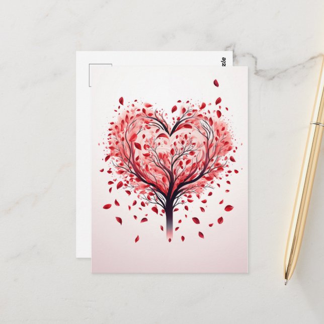 Heart tree postcard (Front/Back In Situ)