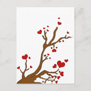 heart tree postcard