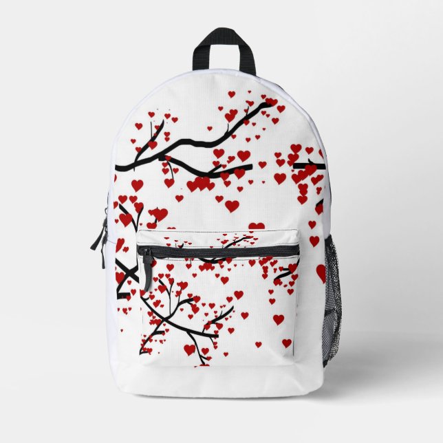 Heart Tree Printed Backpack (Front)