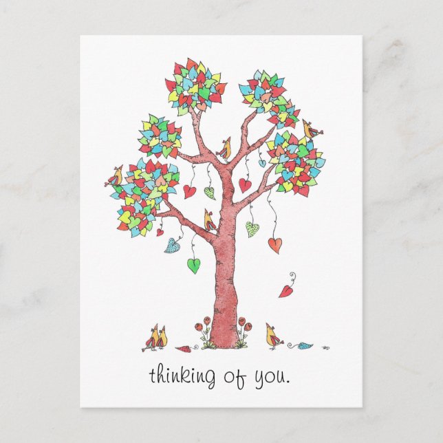 Heart Tree Thinking of You Postcard (Front)