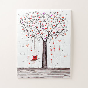 HEART TREE WITH SWING JIGSAW PUZZLE