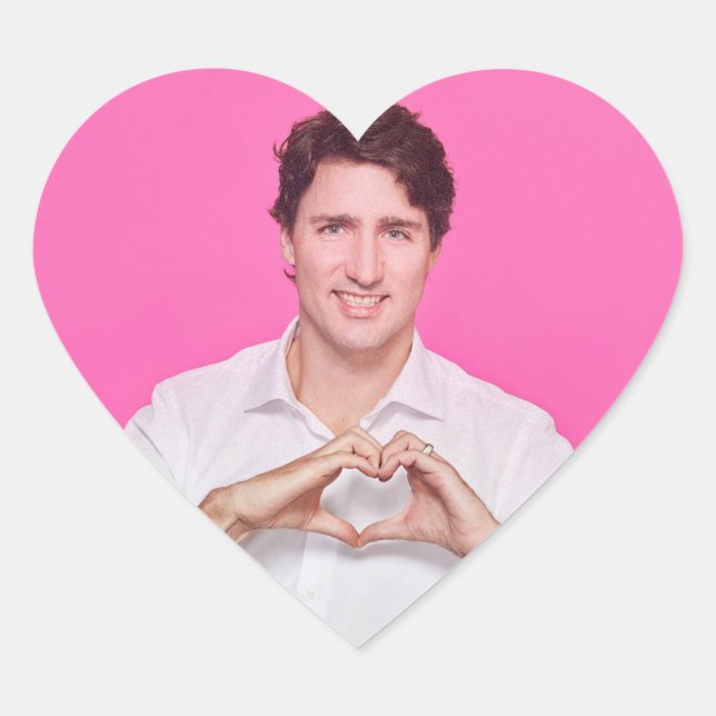 Heart Trudeau Stricker Heart Sticker (Front)