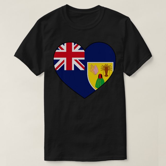 Heart Turks and Caicos Islands T-Shirt (Design Front)
