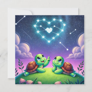 Heart Turtle Love is always around Holiday Card