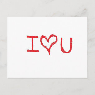 heart u postcard