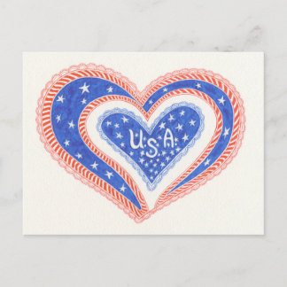 Heart U.S.A Postcard