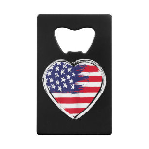 Heart US Flag 4th of July Patriotic American Stars