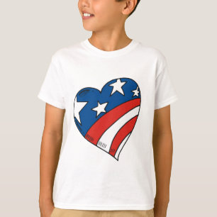 Heart USA Flag Tshirts and Gifts