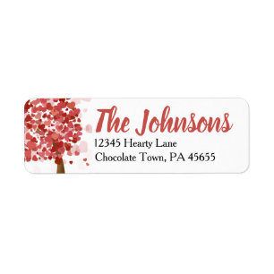 Heart Valentine Return Address Labels