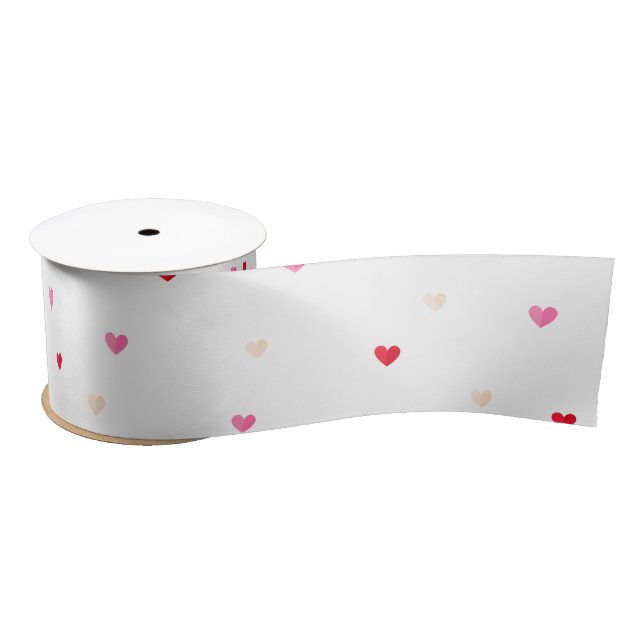 Heart Valentine Theme Baby Girl Shower Red Pink    Satin Ribbon (Spool)