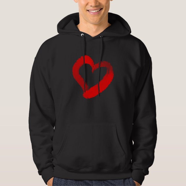 Heart Valentines Day Boys Girls Men Women Matching Hoodie (Front)