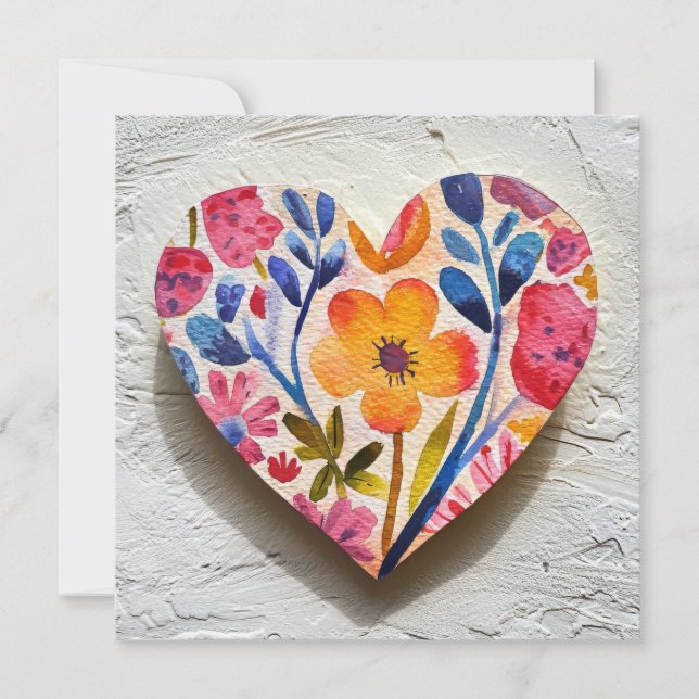 Heart Valentine's Day Card (Front)