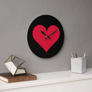 Heart Valentines Day Love Heart  Large Clock