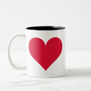 Heart Valentines Day Love Heart Two-Tone Coffee Mug