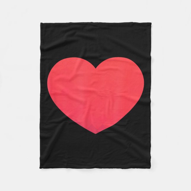 Heart Valentines Day Shirt - Graphic Novelty Love  Fleece Blanket (Front)