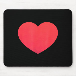 Heart Valentines Day Shirt - Graphic Novelty Love Mouse Pad