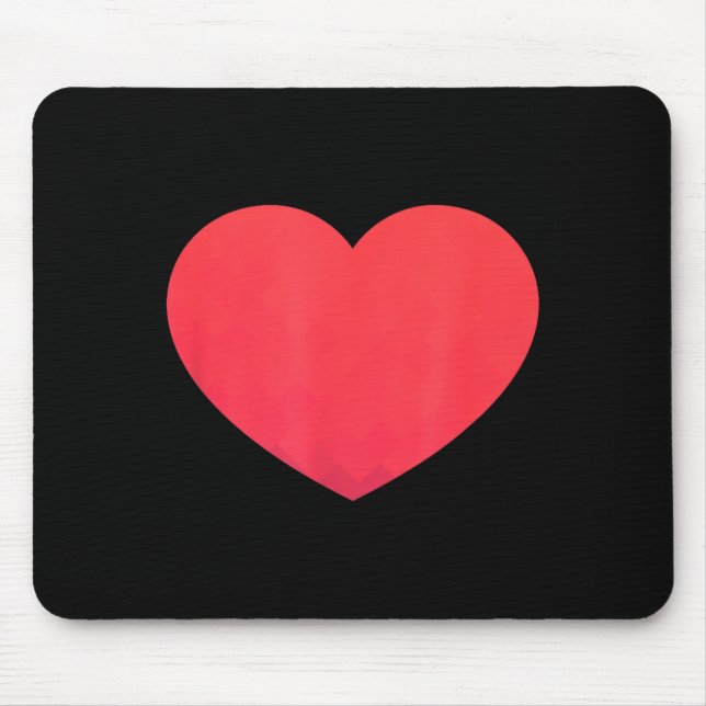 Heart Valentines Day Shirt - Graphic Novelty Love  Mouse Pad (Front)