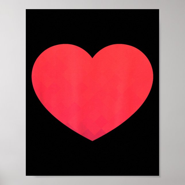 Heart Valentines Day Shirt - Graphic Novelty Love  Poster (Front)