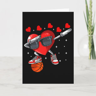 Heart Valentines Day Sketll Player Lover For Men B Card