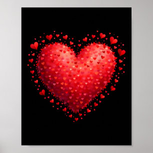 Heart Valentines Day Womens Girls Boys Kids Love C Poster