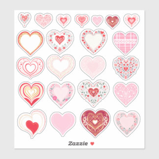 Heart Variety Custom-Cut Vinyl Sticker