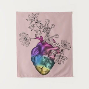 Heart Vase Tapestry